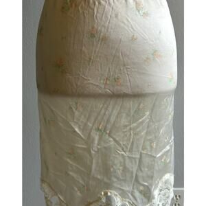 VTG 80s  Half Slip lace floral Skirt Wedding White Coquette Ashley Taylor